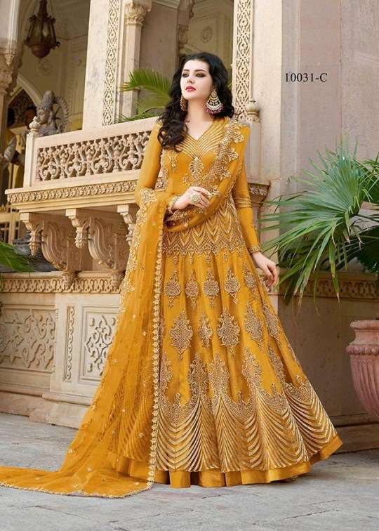 anarkali long dress design