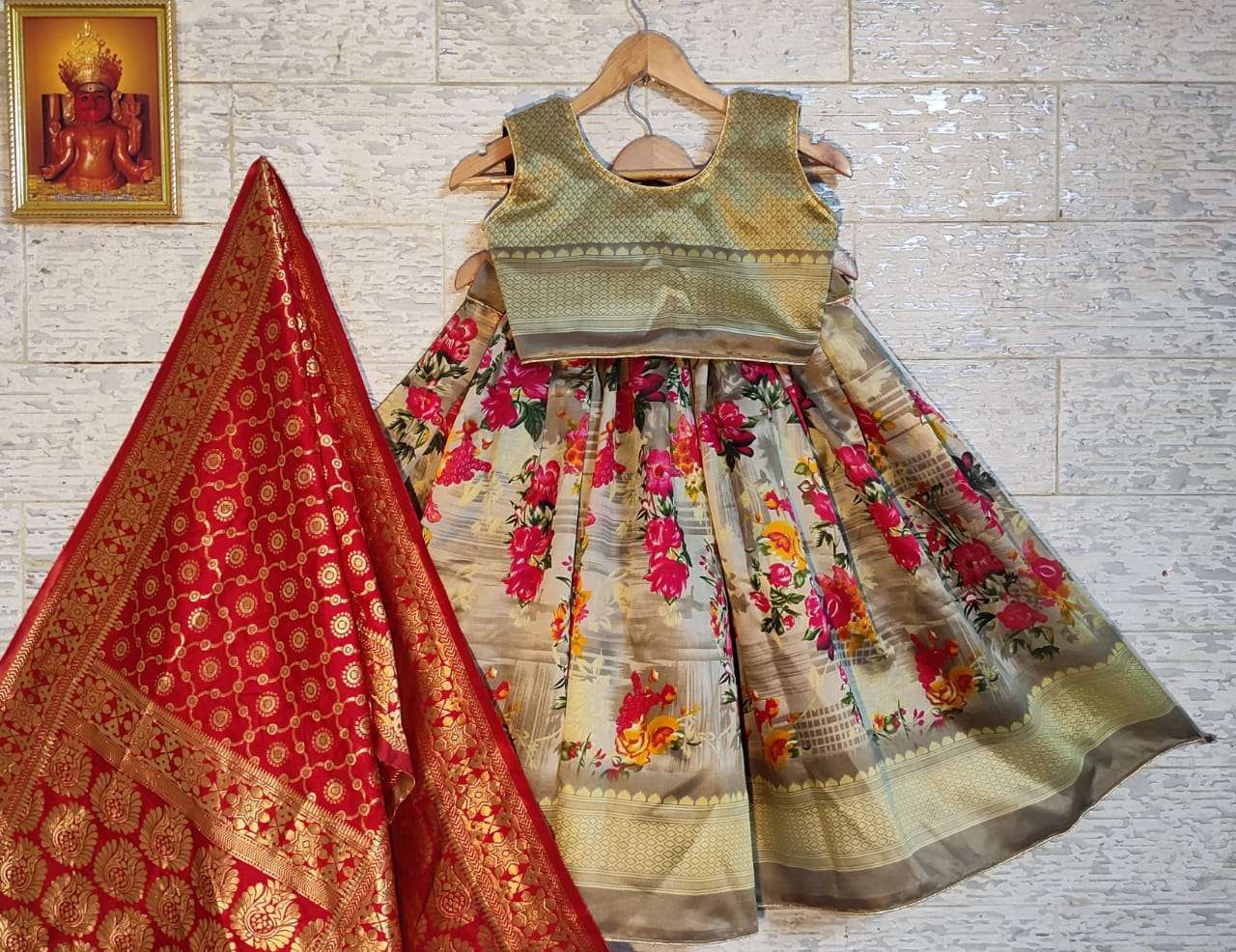 Party Wear Fuchsia Velvet Lehenga Choli For Kids, INDIAN CLOTHES #21060 |  Buy Online @ DesiClik.com, USA