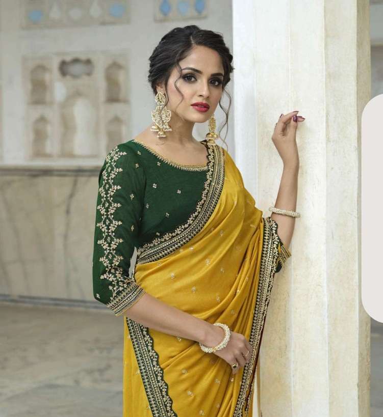 DESIGNER FANCY GEORGETTE EMBROIDERY PARTY WEAR SAREE COLLECTION VINAY 24541-24548