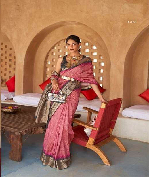 HOT SELLING DESIGNER BANARASI SILK SAREE EXCLUSIVE COLLECTION FOR WEDDING PARTY WEAR REVAA ROOH 378-386