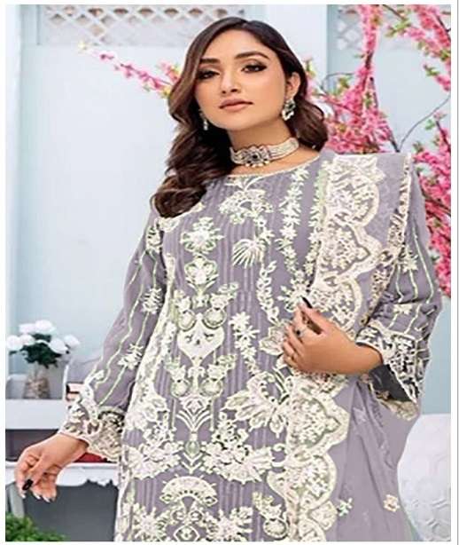 DESIGNER INDIAN PAKISTANI FANCY WEDDING PARTY WEAR ORGANZA STRAIGHT SALWAR SUIT SRH 1089 COLOR