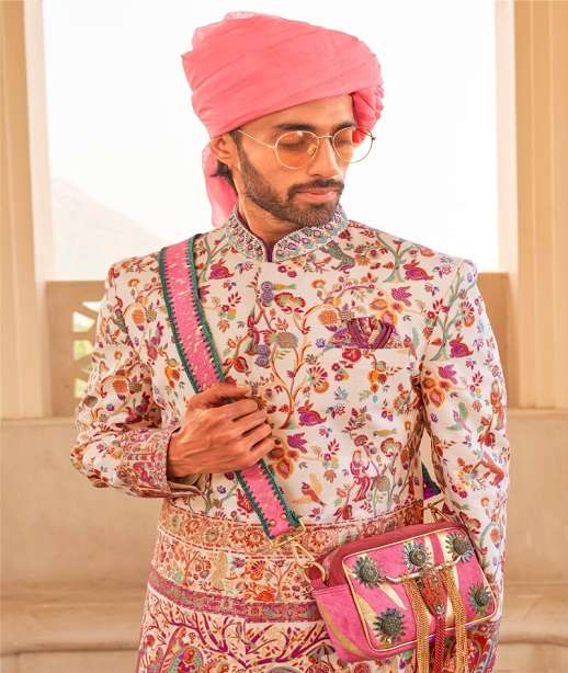 INDIAN DESIGNER MENS WEDDING READY TO WEAR SHERWANI INDO WESTERN SHERWANI COLLECTION SM RW 14-27