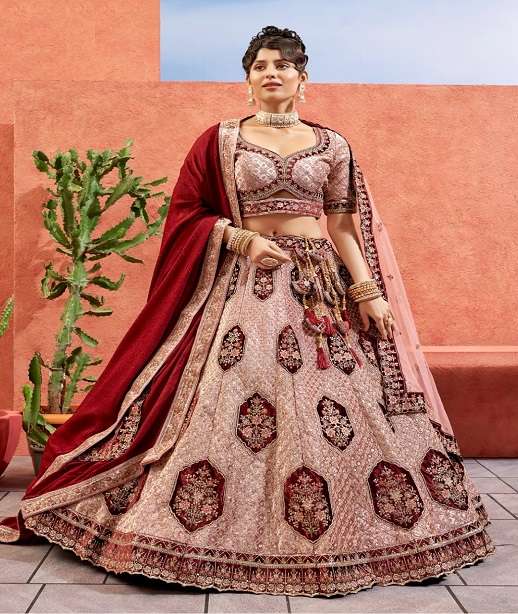 PREMIUM DESIGNER FANCY BOLLYWOOD STYLE INDIAN WEDDING BRIDAL VELVET LEHENGA CHOLI SM PAL 1721-1725