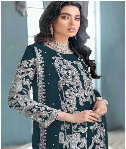 DESIGNER INDIAN PAKISTANI FANCY WEDDING PARTY WEAR PAKISTANI GEORGETTE SALWAR SUIT SRH 1056 COLOR