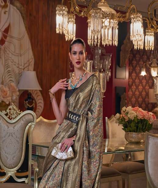 DESIGNER FANCY WEDDING PARTY WEAR INDIAN SILK SAREE SM RJT KSHAHIDA 319001-319006