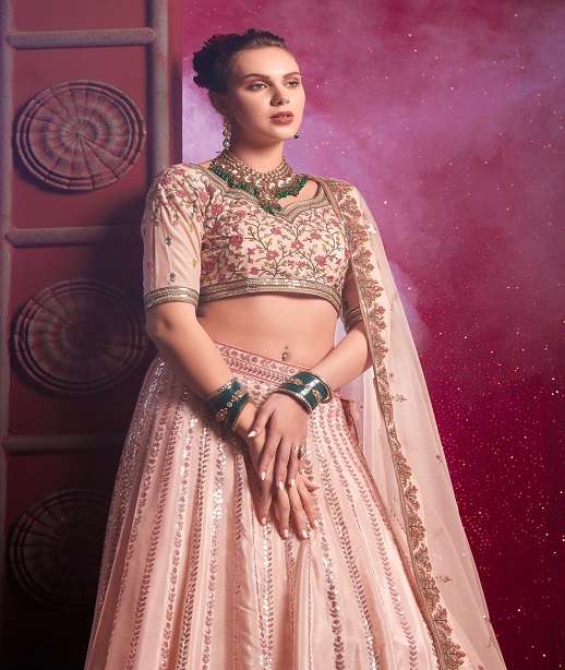 DESIGNER FANCY WEDDING PARTY WEAR INDIAN SILK BRIDAL LEHENGA CHOLI WITH DUPATTA DST ANTSH 11021-11022