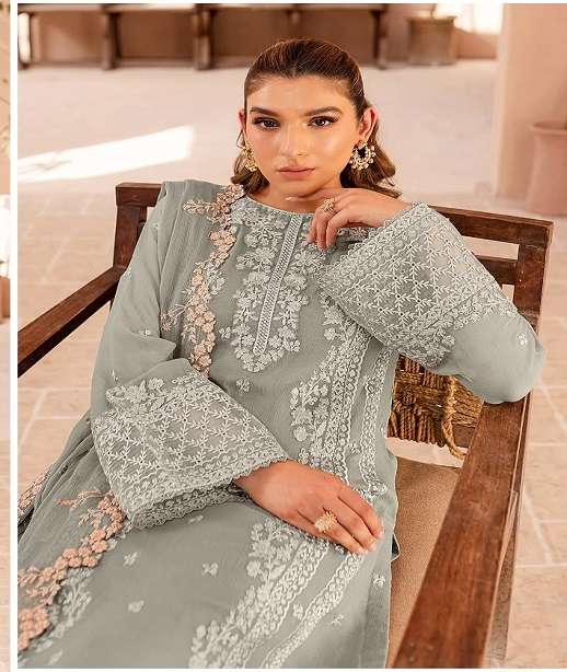 INDIAN DESIGNER FANCY WEDDING PARTY WEAR PAKISTANI GEORGETTE SALWAR SUIT SRH 1042 COLOR