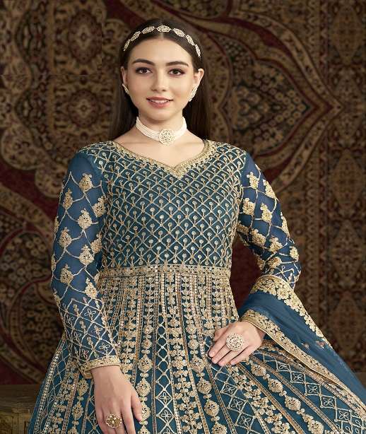 LATEST DESIGNER NET ANARKALI GOWN FOR WEDDING PARTY WEAR SALWAR SUIT LONG GOWN ANY 210 COLOR