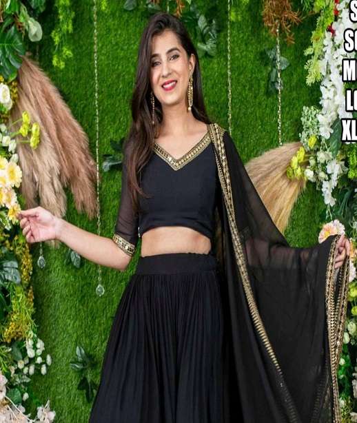 DESIGNER TRENDY STYLISH FANCY PARTY WEAR GEORGETTE LEHENGA CHOLI ZL 15059-15064