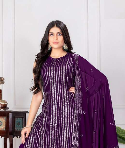DESIGNER WEDDING PARTY WEAR GEORGETTE READYMADE SHARARA PALLAZO SALWAR SUIT TT 6 COLOR