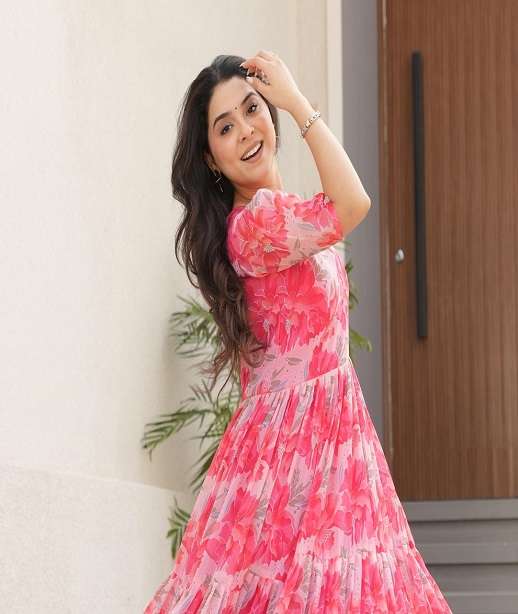 INDIAN DESIGNER FANCY WEDDING PARTY WEAR BLOOMING GEORGETTE ANARKALI SALWAR SUIT LW 9228 COLOR