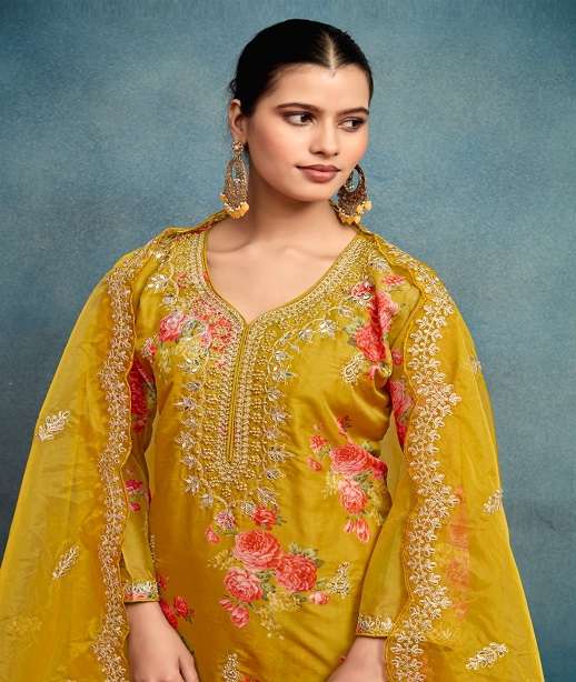 INDIAN DESIGNER FANCY WEDDING PARTY WEAR TEBBY SILK SALWAR SUIT KLS 24 COLOR