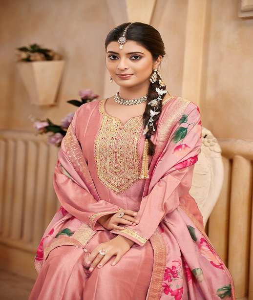 DESIGNER FANCY WEDDING PARTY WEAR HEAVY VICHITRA SILK ANARKALI GOWN SALWAR SUIT RH RANGRAGE 5201-5205