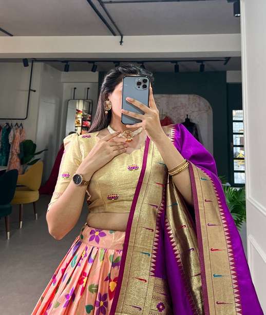 INDIAN DESIGNER BOLLYWOOD WEDDING PARTY WEAR JACQUARD SILK LEHENGA CHOLI LNB 2021 COLOR