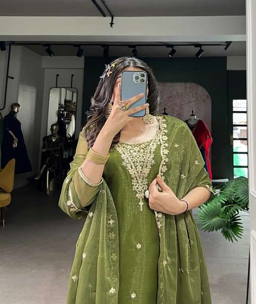 INDIAN DESIGNER FANCY WEDDING PARTY WEAR SILK SALWAR SUIT NNK 3033 3043