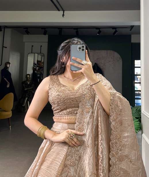 INDIAN DESIGNER PARTY WEAR HEAVY SILK LEHENGA CHOLI LNB 1403 1423
