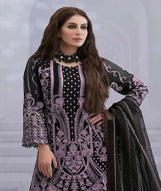 DESIGNER FANCY GEORGETTE FABRIC PAKISTANI SALWAR SUIT CPR 911 COLOR