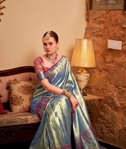 DESIGNER FANCY PARTY WEAR TISSUE SILK COLLECTION SM RAJPATH 358-363