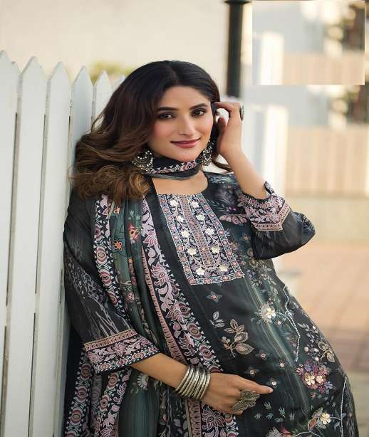 DESIGNER FANCY READYMADE PAKISTANI SALWAR SUIT IN CHINON FABRIC WITH DIGITAL PRINT TT 101-104