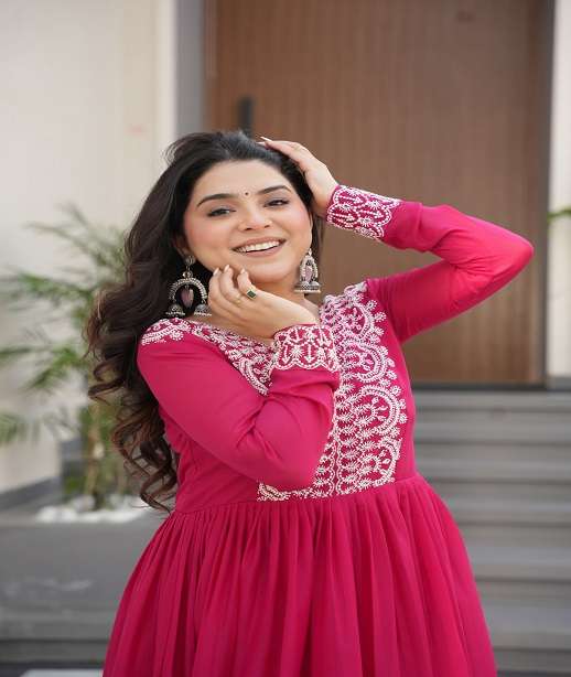 DESIGNER READYMADE ANARKALI GORGETTE GOWN COLLECTION KU 1178 COLOR