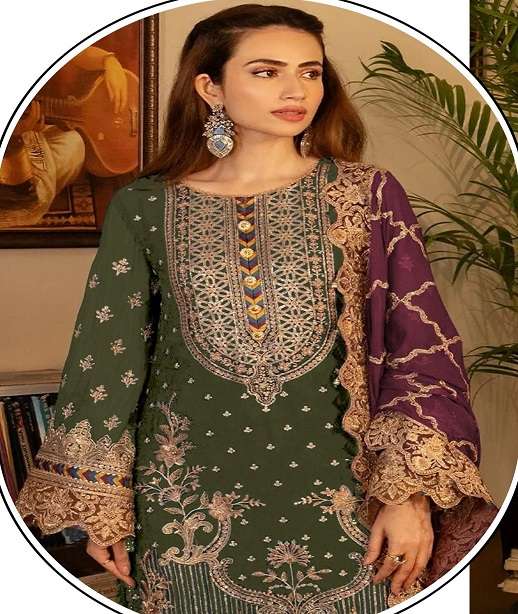 DESIGNER WEDDING PARTY WEAR STRAIGHT FAUX GEORGETTE PAKISTANI SALWAR SUIT JG 4173 COLOR