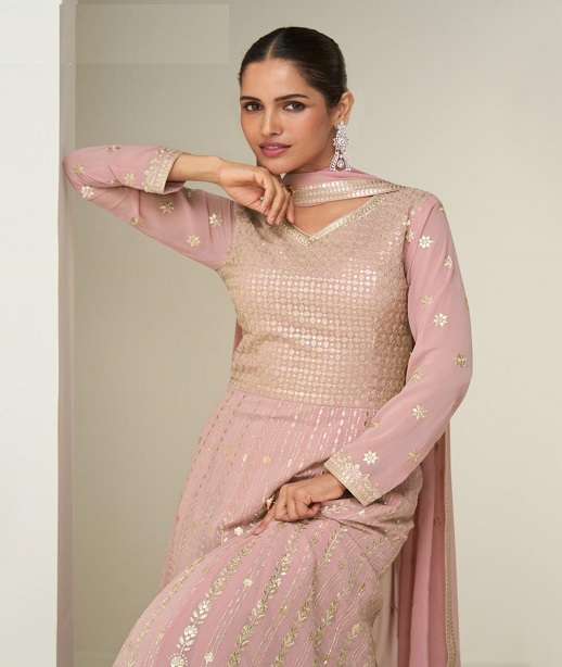 DESIGNER FANCY WEDDING PARTY WEAR PREMIUM GEORGETTE LONG GOWN ANARKALI SALWAR SUIT SY MAHI 10315-10317