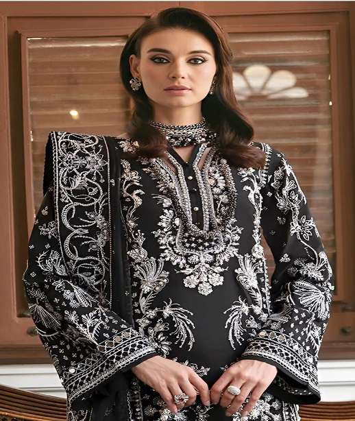 DESIGNER FAUX GEORGETTE PAKISTANI SALWAR SUIT COLLECTION SHF 1172 COLOR