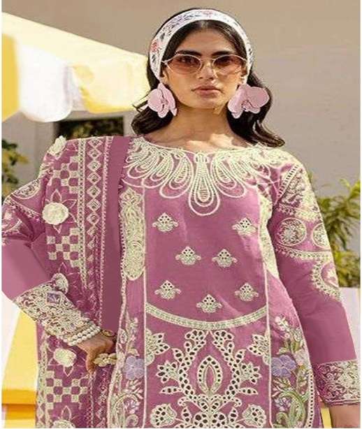 DESIGNER FAUX GEORGETTE PAKISTANI SALWAR SUIT COLLECTION SHF 1183 COLOR