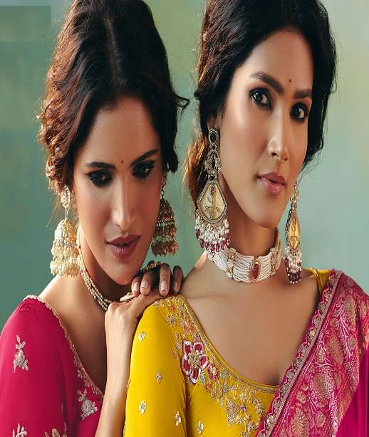 DESIGNER FANCY WEDDING PARTY WEAR FANCY SILK SAREE COLLECTION SM KIM 441-451