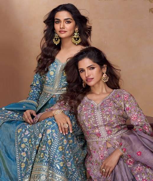 DESIGNER FANCY WEDDING PARTY WEAR GEORGETTE ANARKALI SALWAR SUIT GOWN AF PRACHI 10371-10373