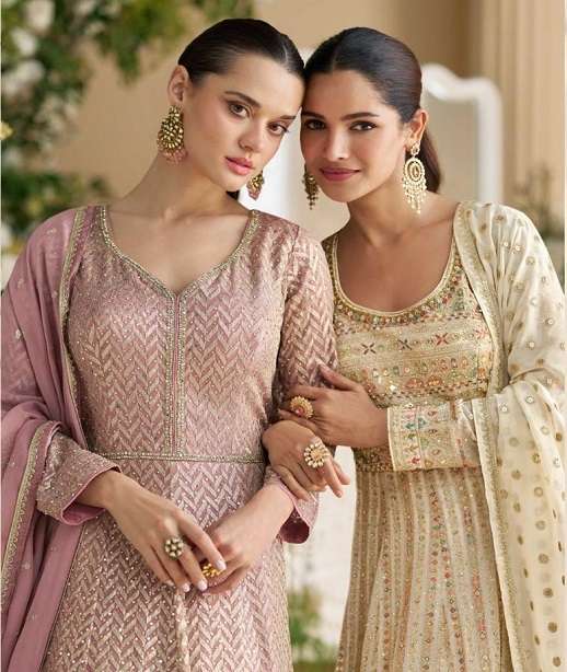 DESIGNER FANCY WEDDING PARTY WEAR GEORGETTE ANARKALI SALWAR SUIT GOWN AF PARAMPARA 5806-5808