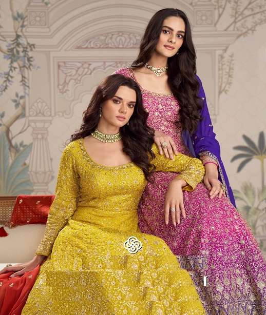 DESIGNER FANCY WEDDING PARTY WEAR REAL GEORGETTE ANARKALI SALWAR SUIT GOWN SY SABOORI 10021-10023