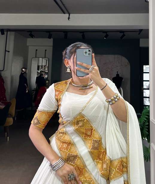 DESIGNER FANCY WEDDING PARTY WEAR SILK CRUSH LEHENGA CHOLI WITH DUPATTA LNB 1034 1451