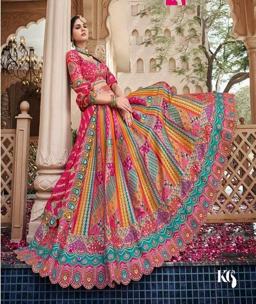 DESIGNER WEDDING BRIDAL WEAR INDIAN HEAVY BANARASI SILK LEHENGA CHOLI WITH SILK DUPATTA SM ROYAL 10326-10331