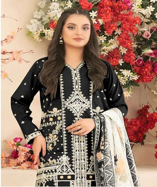DESIGNER FANCY CAMBRIC COTTON PAKISTANI SALWAR SUIT CP 917 COLOR