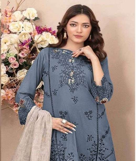 DESIGNER FANCY CAMBRIC COTTON PAKISTANI SALWAR SUIT CP 915 COLOR
