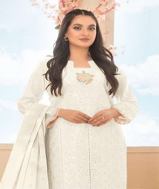 DESIGNER FANCY CAMBRIC COTTON PAKISTANI SALWAR SUIT CP 914 COLORS