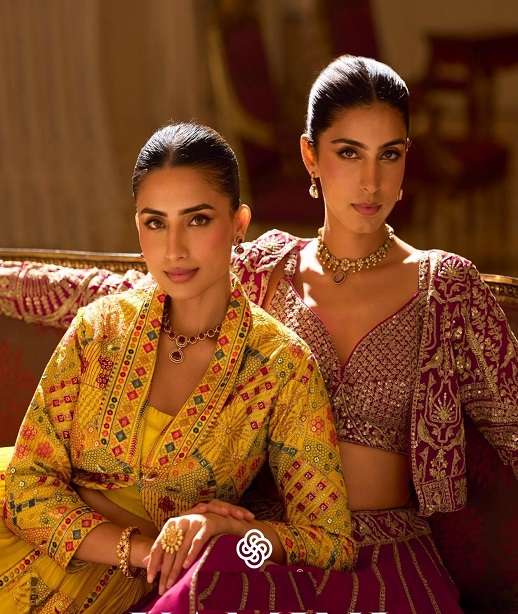 DESIGNER GEORGETTE KOTI BLOUSE LEHENGA CHOLI FOR PARTY WEDDING WEAR SY KAMINI 10142-10143