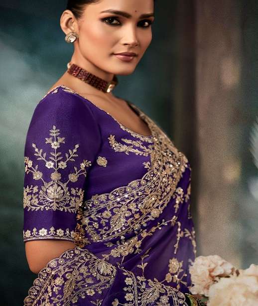 DESIGNER PARTY WEAR HEAVY SILK SAREE WITH SEQUENCE WORK COLLECTION SM KIMORA 5541-5551