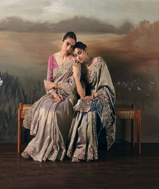 DESIGNER PARTY WEAR HEAVY SILK SAREE WITH SEQUENCE WORK COLLECTION SM KIMORA SILSILA 5561-5571