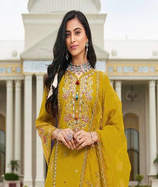 INDIAN DESIGNER FANCY WEDDING PARTY WEAR PV COTTON SALWAR SUIT CP 723 COLOR