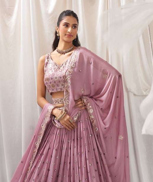 DESIGNER BOLLYWOOD BRIDAL WEDDING PARTY WEAR REAL GEORGETTE LEHENGA CHOLI SENHORA DRESSES NT NT 6083 COLOR