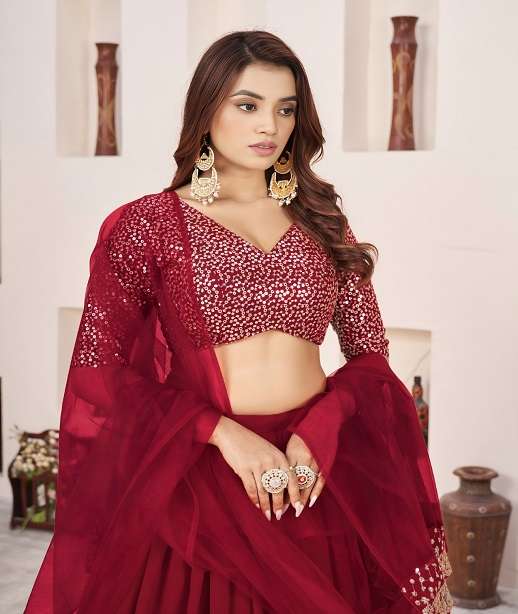 INDIAN DESIGNER BOLLYWOOD WEDDING PARTY WEAR GEORGETTE LEHENGA CHOLI ZC 5066 COLORS
