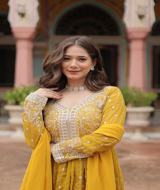 DESIGNER READYMADE SIMAR SILK ANARKALI GOWN COLLECTION LW 9305 COLOR