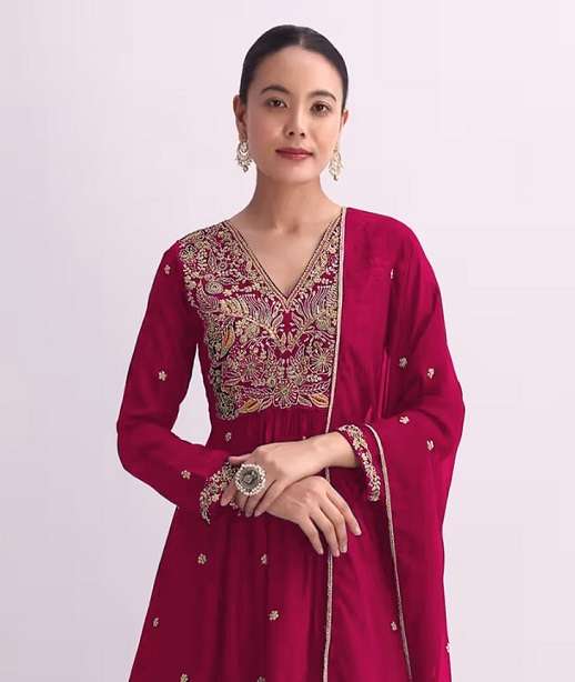 DESIGNER WEDDING PARTY WEAR VICHITRA BLOOMING SHARARA PALLAZO SALWAR SUIT CP 716 COLOR