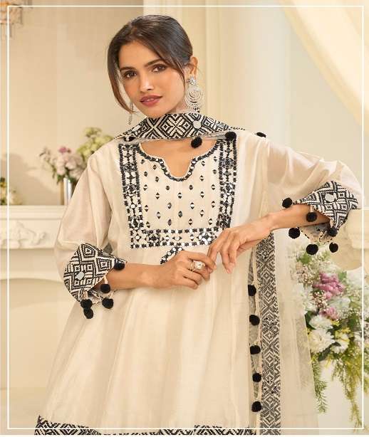 EID SPECIAL REAL MIRROR WORK SIMAR SILK SHARARA SALWAR SUIT PALAZZO SUIT SY 10304 COLOR
