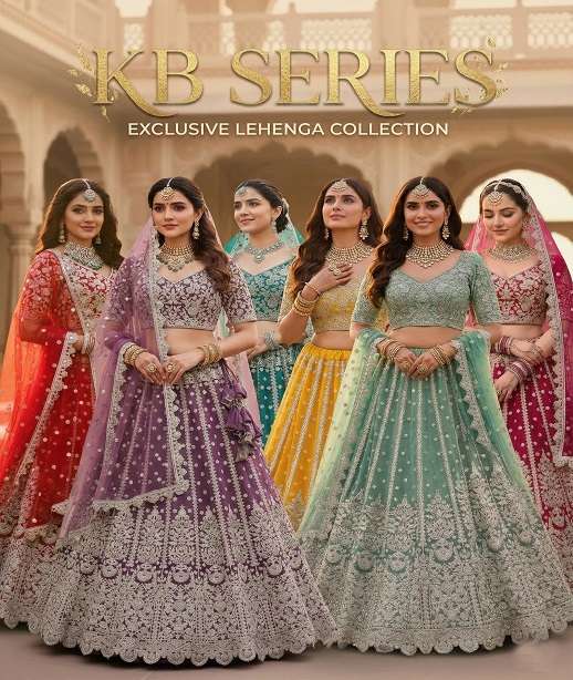 BEST QUALITY INDIAN DESIGNER BOLLYWOOD WEDDING PARTY WEAR LEHENGA AT WHOLESALE RATE KB 1093 COLORS