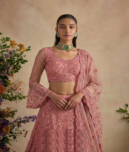 PREMIUM BRIDAL DESIGNER HEAVY NET LEHENGA NEW DESIGN ALZ BRIDAL HERITAGE 1082 COLORS