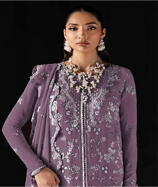 DESIGNER FANCY PARTY WEAR CHIFFON PAKISTANI SHARARA SALWAR SUIT PALAZZO SHF 1214 COLOR