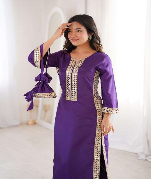 DESIGNER FANCY PARTY WEAR CREPE SILK READYMADE SHARARA SALWAR SUIT PALAZZO LW 9324 COLOR